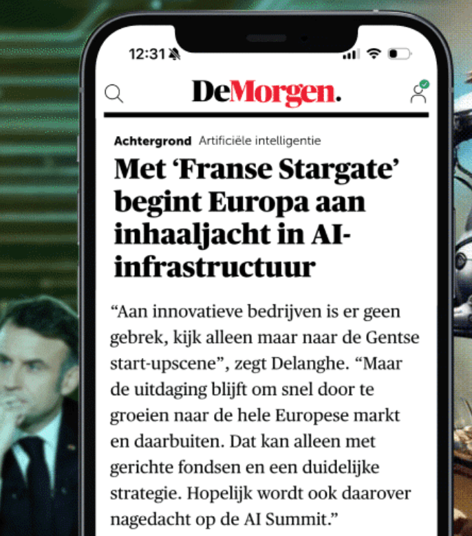 AI Expert in De Morgen: Europe & the AI Battlefield